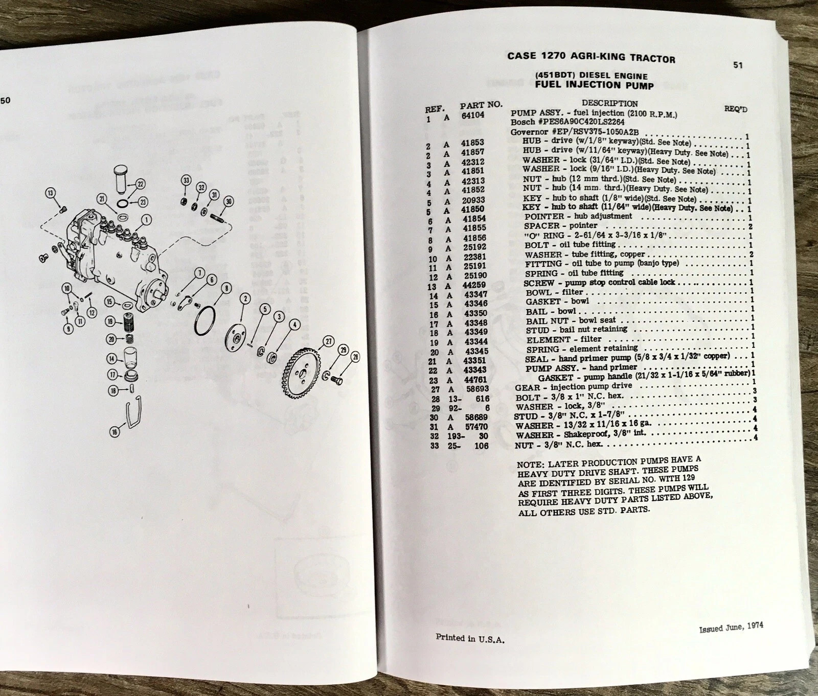 Case 1270 Tractor Parts Catalog Operators Manual Owners Set Prior to 8712001 - Image 13