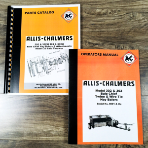 Allis Chalmers 302 303 Bale Chief Balers Parts Operators Manual Set Wire Twine