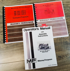 Massey Ferguson 220 220-4 Tractor Service Parts Operators Manual Set Repair Shop