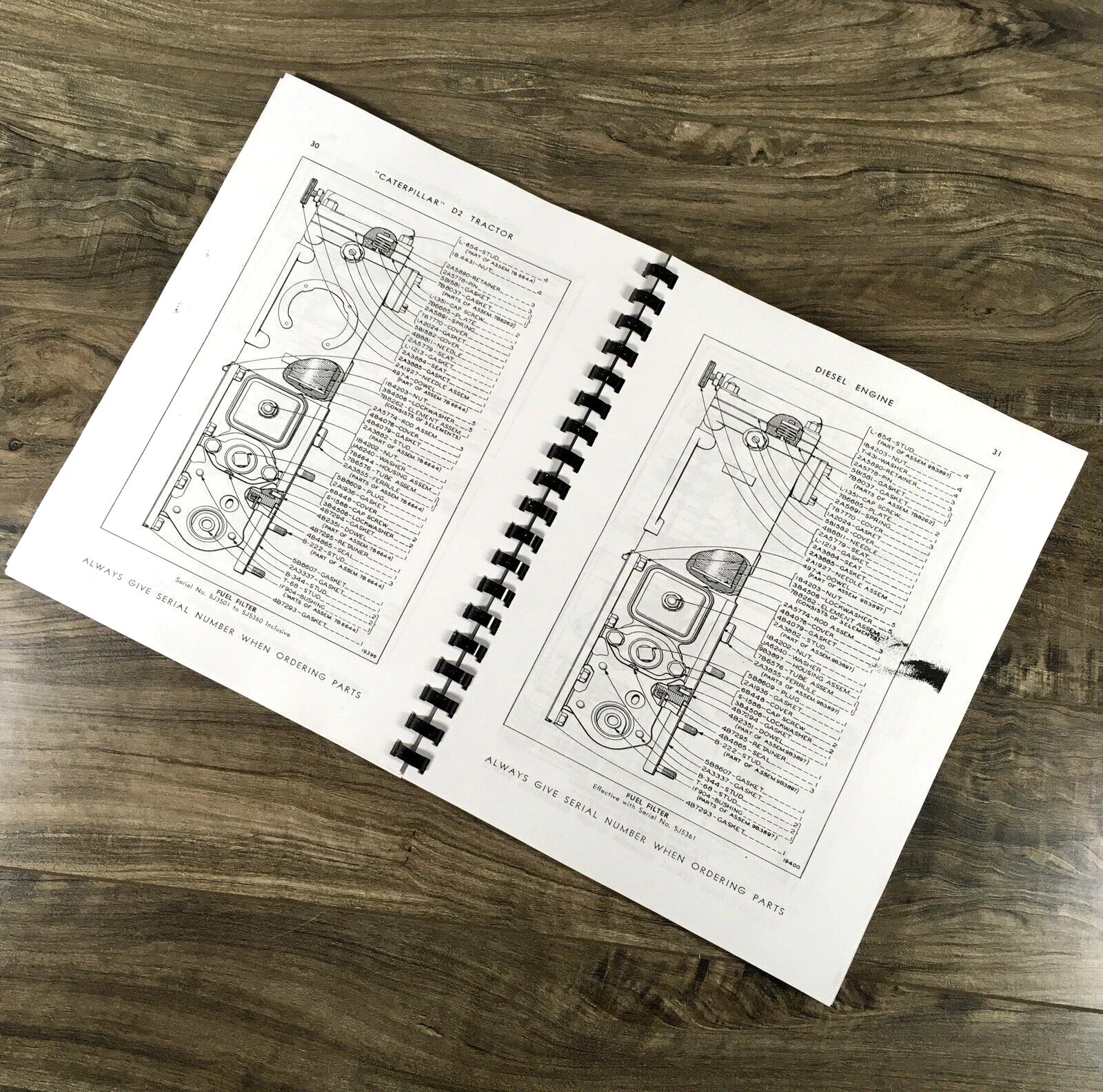 Service Repair Parts Manual Set For Caterpillar D2 Crawler Tractor 5J3501-Up - Image 8