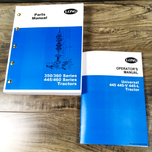 Long 445 445V 445L Tractor Parts Catalog Operators Manual Set Owners Assembly