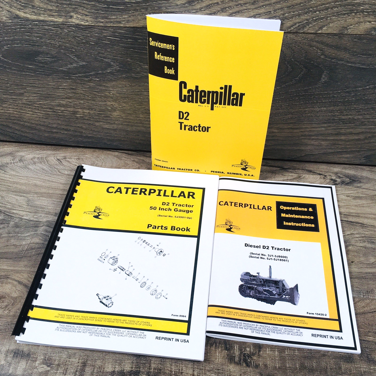 Service Parts Operators Manual Set For Caterpillar D2 Tractor 5J3501-5J18561