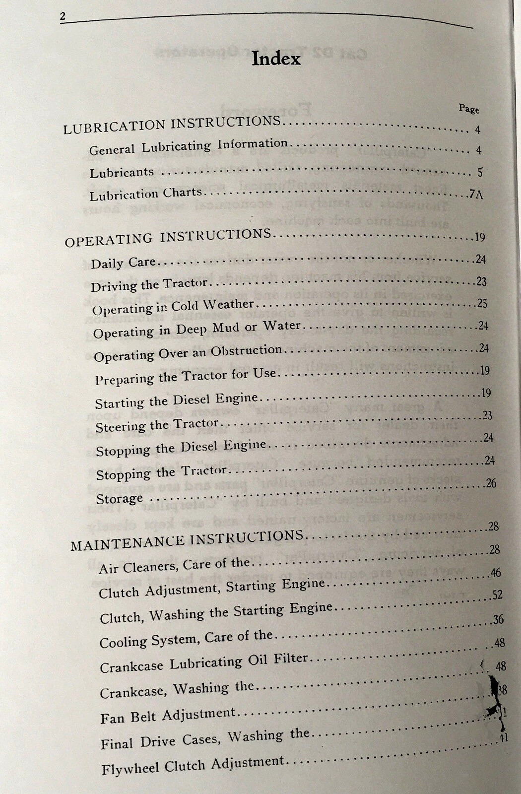 Service Parts Operators Manual Set For Caterpillar D2 Tractor 5J3501-5J18561 - Image 2