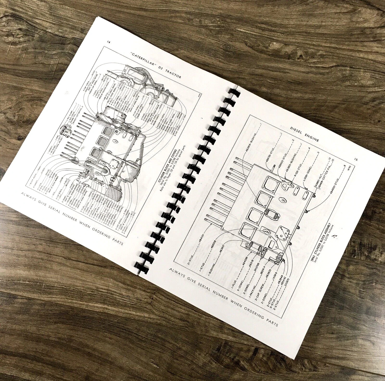 Service Parts Operators Manual Set For Caterpillar D2 Tractor 5J3501-5J18561 - Image 11