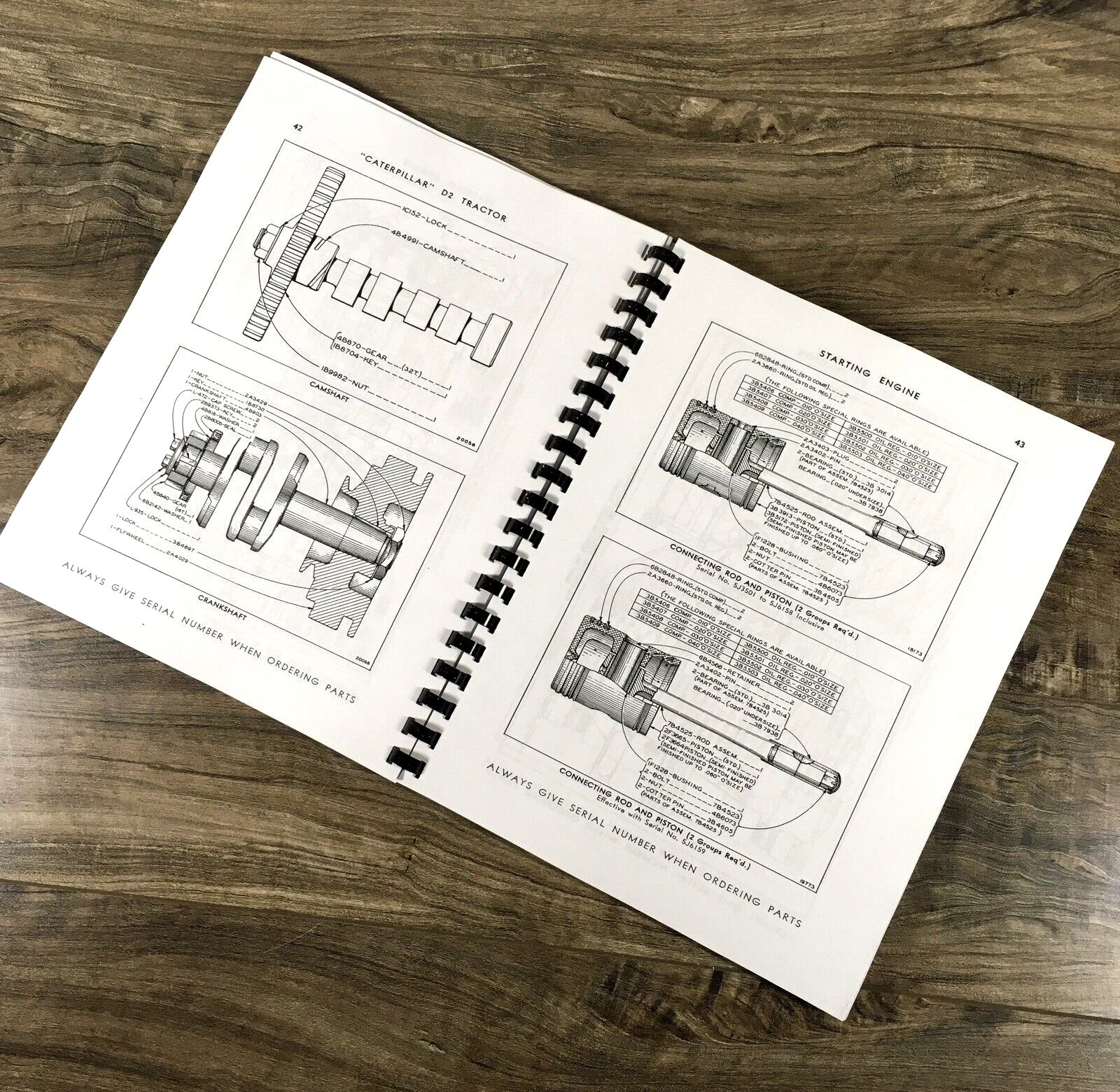 Service Parts Operators Manual Set For Caterpillar D2 Tractor 5J3501-5J18561 - Image 17