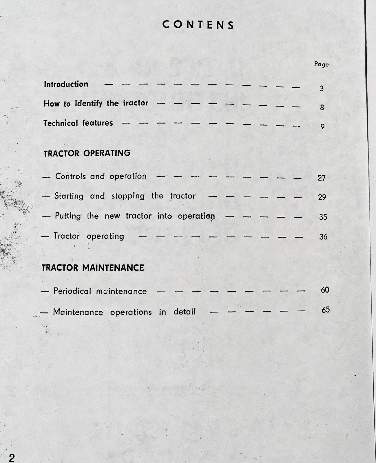 Long 445 445L 445V Tractor Operators Manual Owners Book Maintenance Adjustments - Image 2