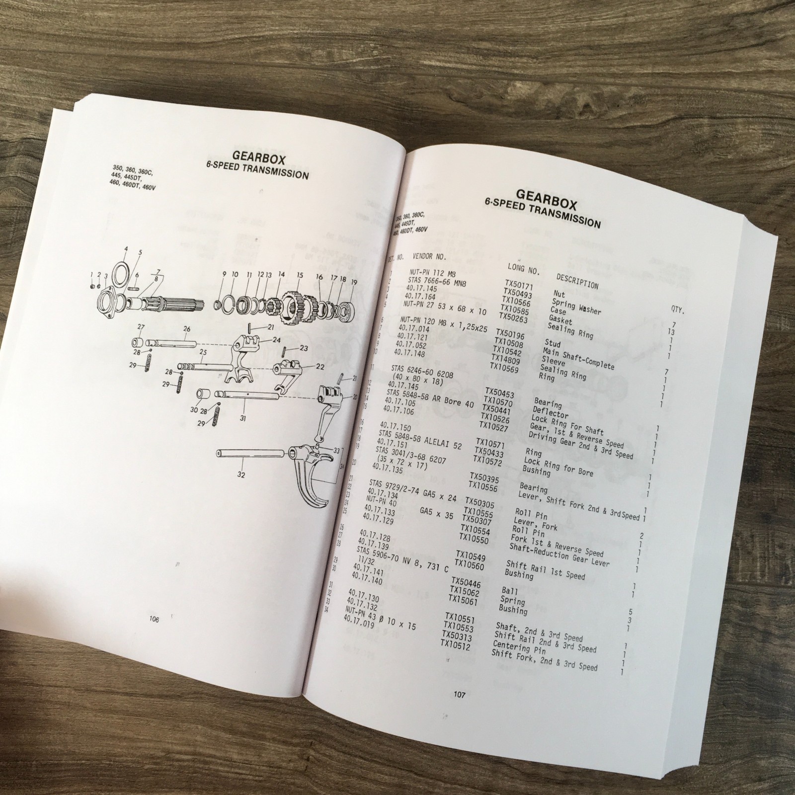 Long 445 445V 445L Tractor Service Parts Catalog Manual Set Repair Workshop Book - Image 16