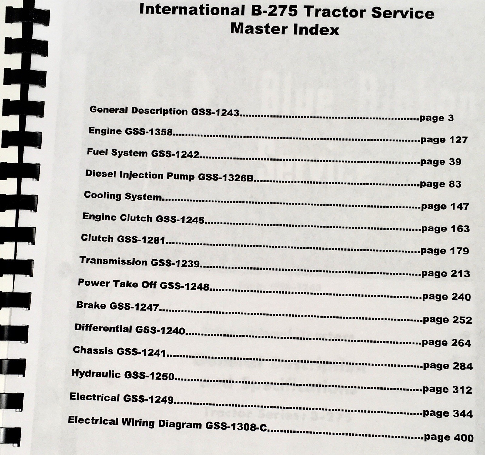 Master International B-275 Service Manual Repair Shop Book Workshop 15 volumes - Image 2