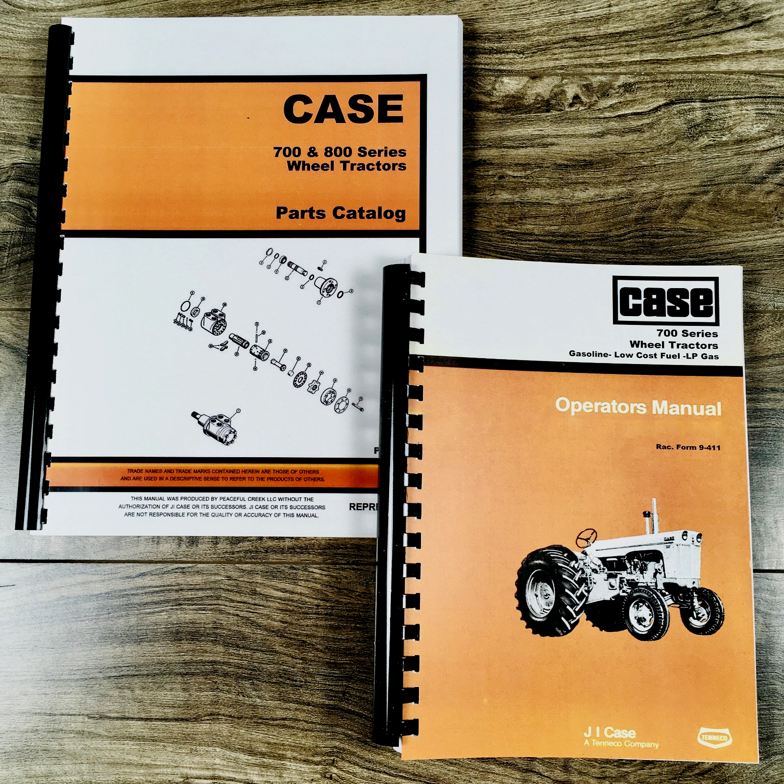 Case 700 Series 710B 712B 713B Gas Tractor Parts Catalog Operators Manual Set
