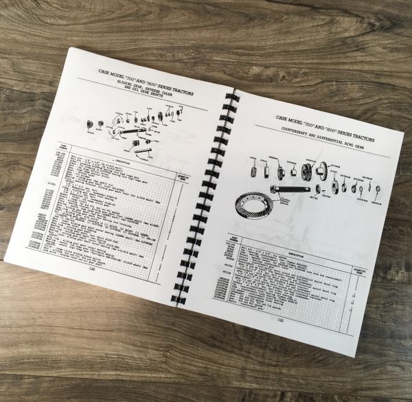 Case 700 Series 710B 712B 713B Gas Tractor Parts Catalog Operators ...
