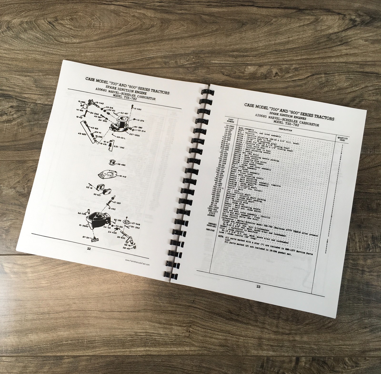 Case 700 Series 710B 712B 713B Gas Tractor Parts Catalog Operators Manual Set - Image 6