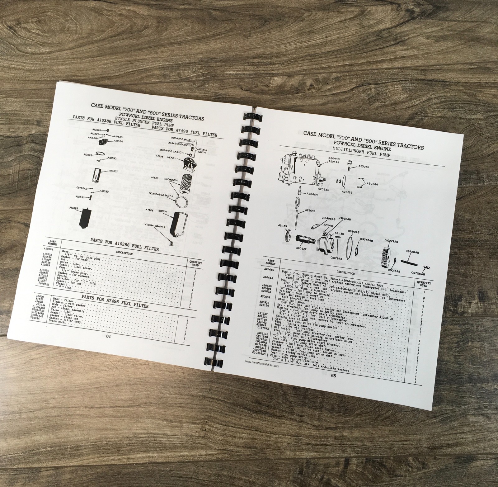 Case 700 Series 710B 712B 713B Gas Tractor Parts Catalog Operators Manual Set - Image 8