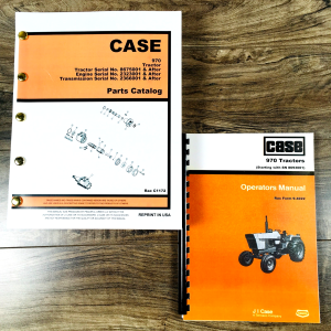 Case 970 Tractor Parts Catalog Operators Manual Owners Set Starting with 8673001