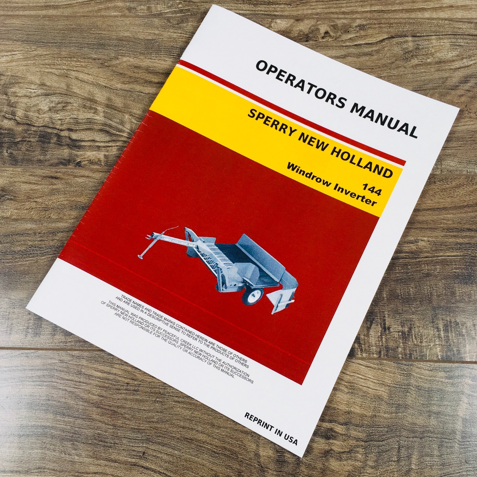 New Holland 144 Windrow Inverter Operators Manual Owners Book Maintenance