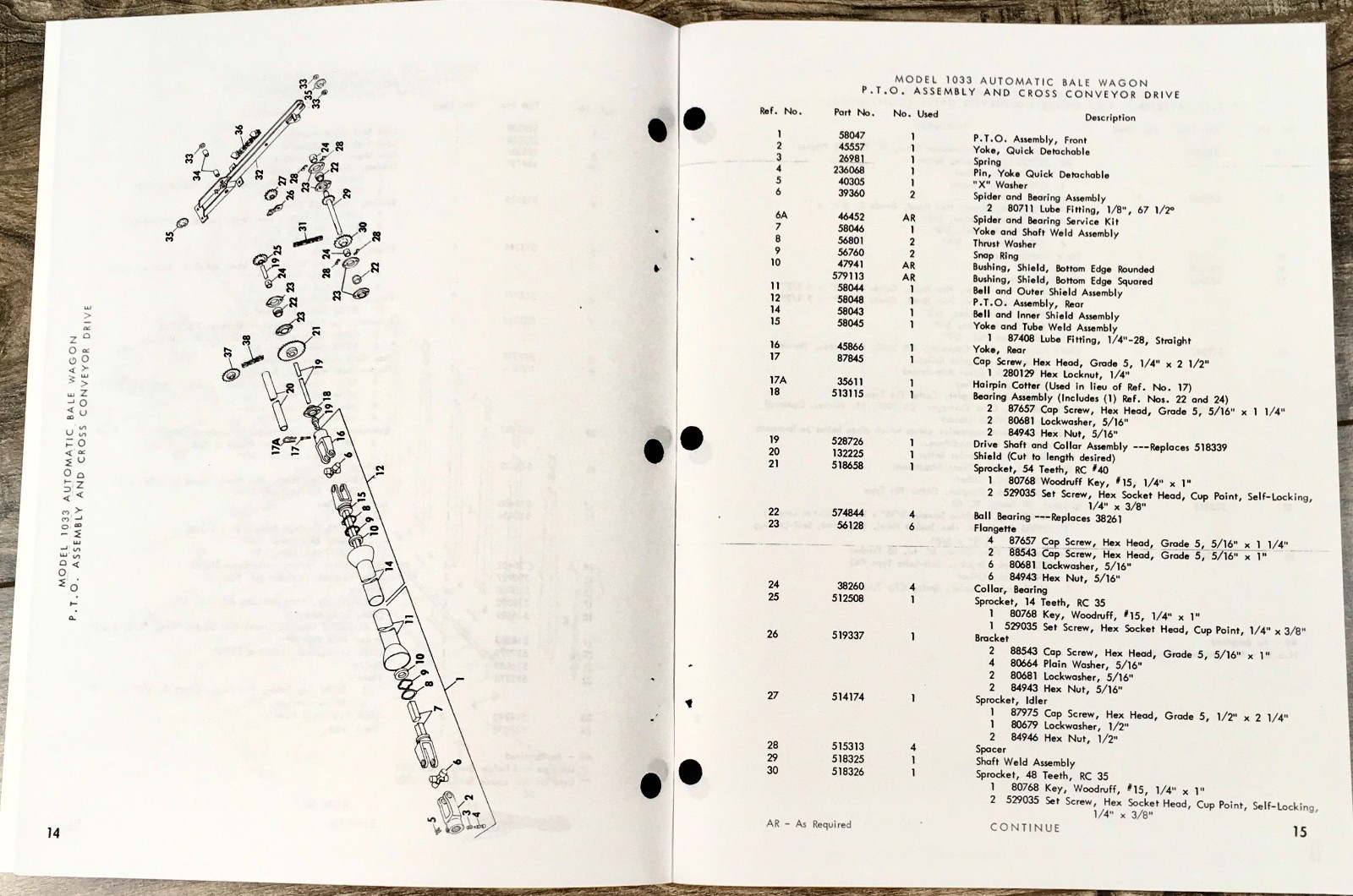 New Holland 1033 Bale Wagon Parts Catalog Operators Manual Set Schematic Views - Image 10