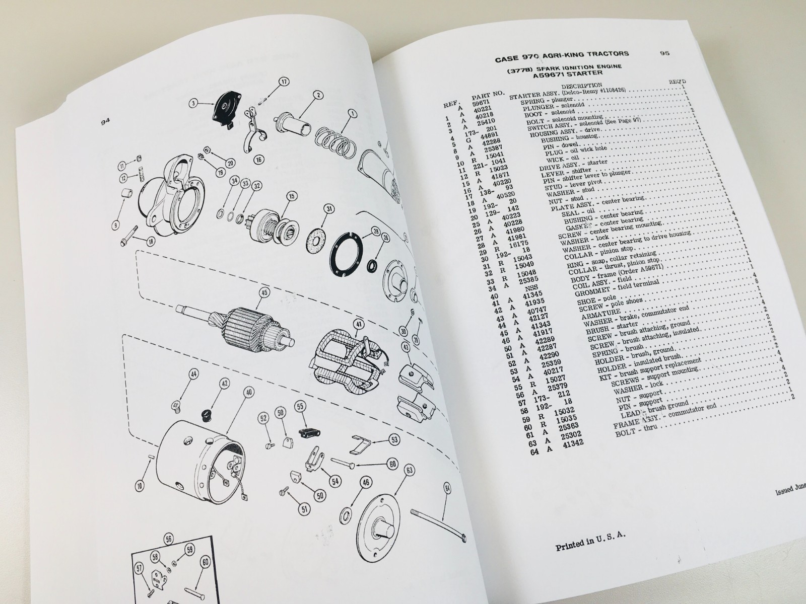 Case 970 Tractor Parts Catalog Operators Manual Owners Book Set Prior to 8675001 - Image 8