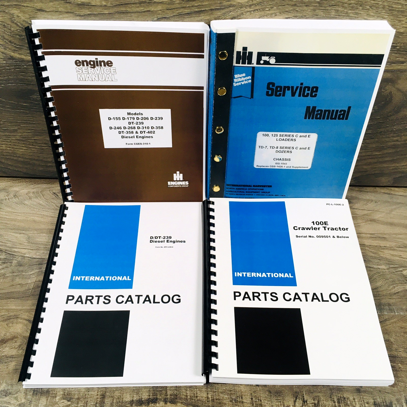 International 100E Crawler Tractor Service Parts Manual Set Catalog Book 0-9500