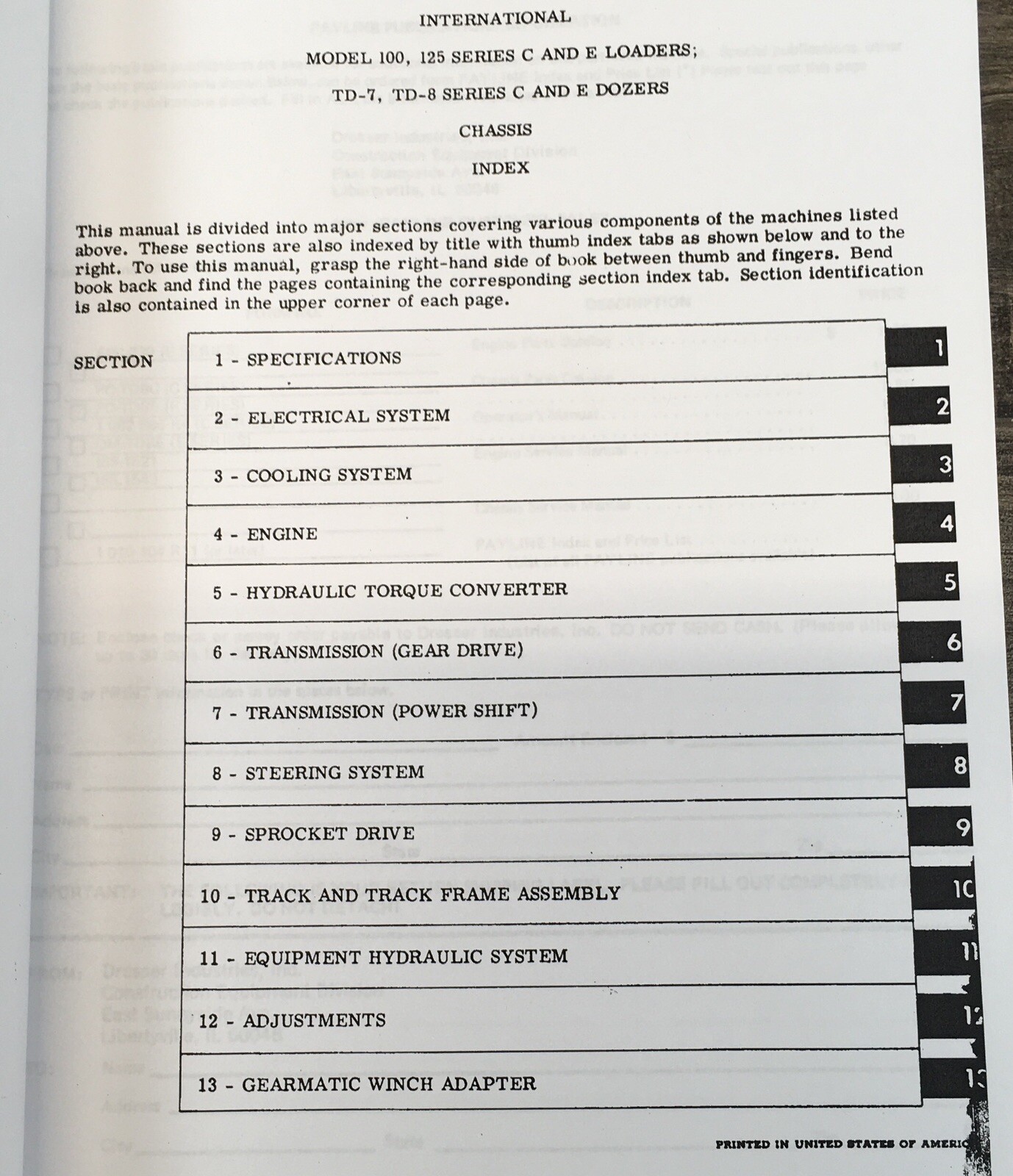 International 100E Crawler Tractor Service Parts Manual Set Catalog Book 0-9500 - Image 5