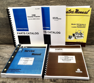International 100E Crawler Tractor Service Parts Operators Manual Set 0-9500