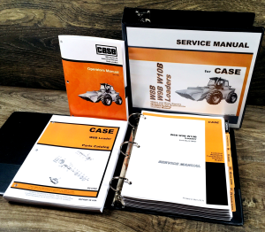 Case W8B Wheel Loader Service Parts Operators Manual Set Catalog Repair Shop