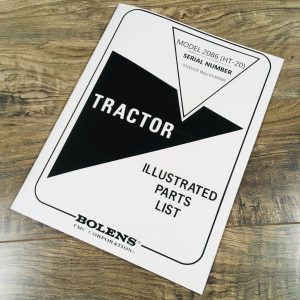 Bolens HT20 2086 Tractor Parts Manual Catalog Book Assembly 0100101-0299999