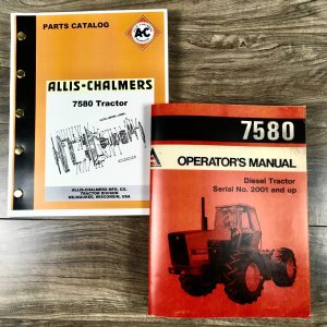 Allis Chalmers 7580 Tractor Parts Operators Manual Set Owners Catalog 2001-Up