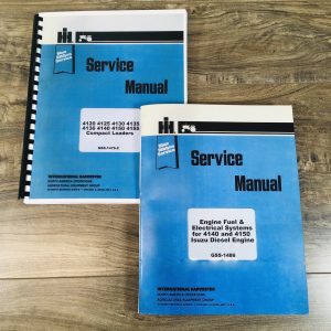 International 4140 4150 Compact Loader Service Manual Set Repair Isuzu Engine