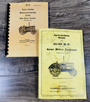 International McCormick Deering 15-30 Tractor Parts Operators Manual Set Owners