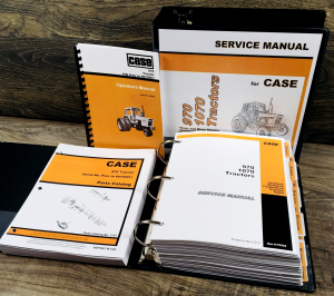 Case 970 Tractor Service Manual Parts Catalog Operators Shop Set Under 8675001