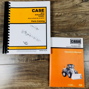Case W14 Articulated Loader Parts Manual Catalog Operators Set 9119395-9119672