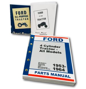 Ford 4000 4 Cyl. LP-Gas Tractor Operators Parts Manual Set Owners Catalog Book