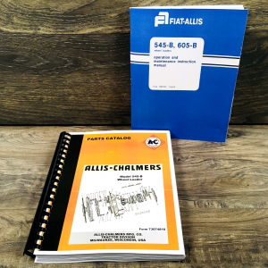 Fiat Allis Chalmers 545B Wheel Loader Parts Operators Manual Owners Set Book
