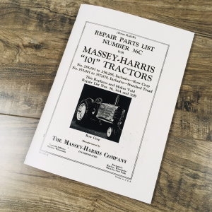 Massey Harris 101 RC101 S101 Tractor Parts Manual Catalog Assembly Schematics