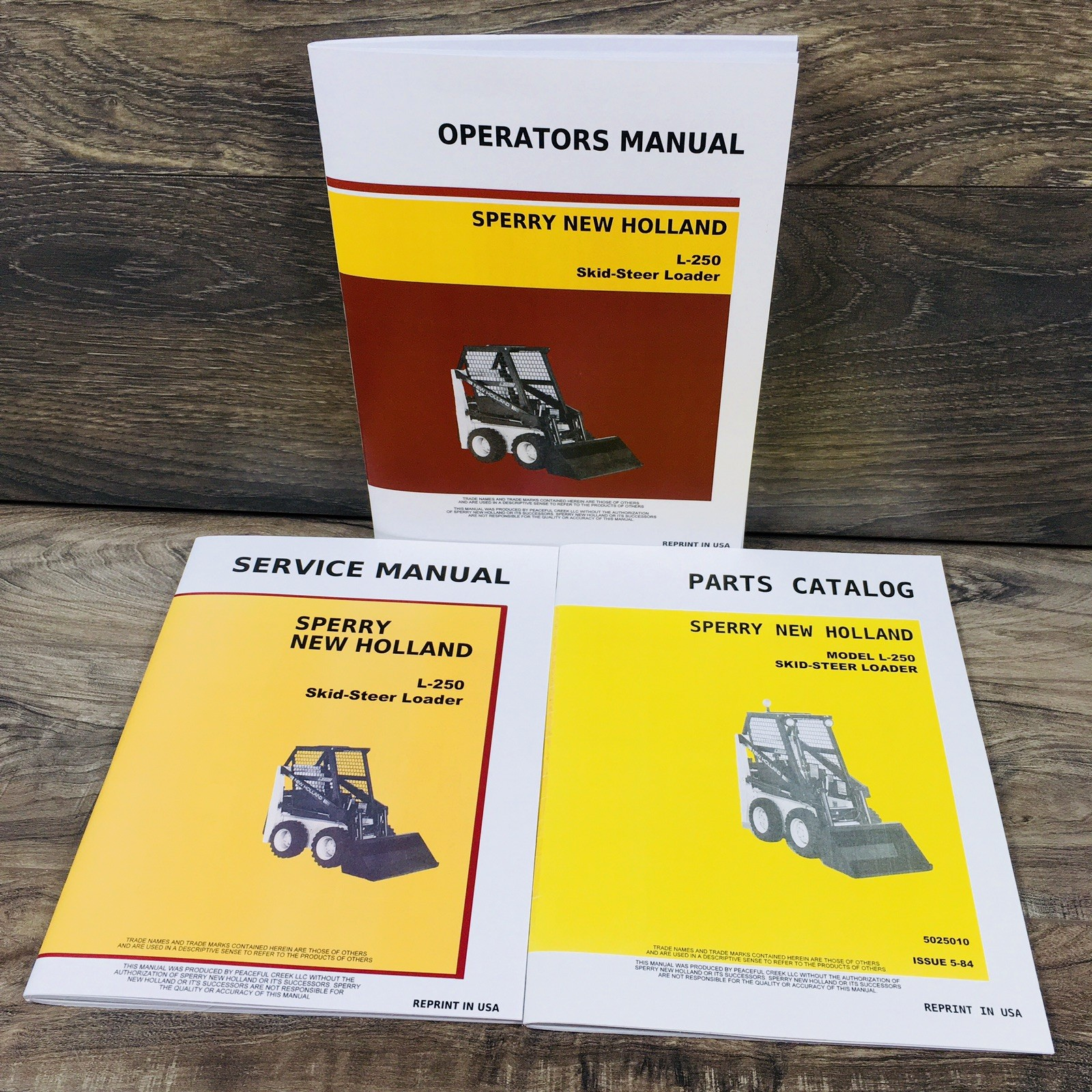 New Holland L-250 Skid-Steer Loader Service Manual Parts Catalog Operators Shop