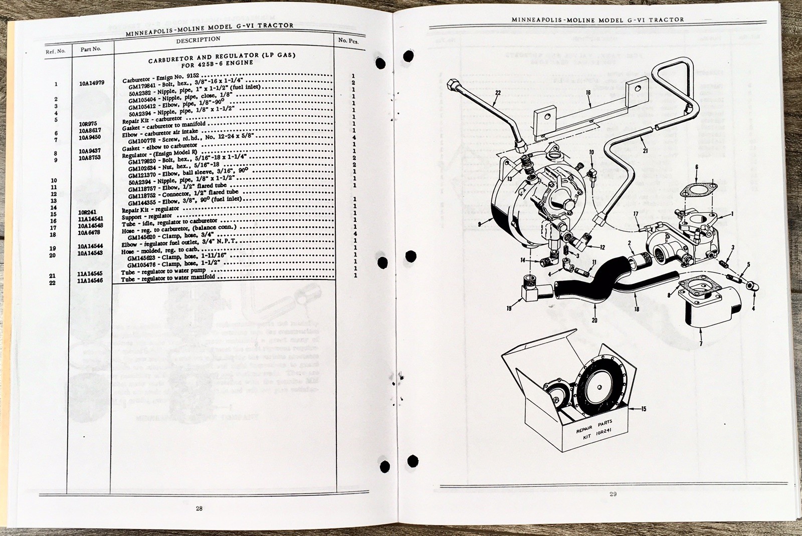 Minneapolis Moline G VI GVI Diesel Tractor Service Parts Manual Set Repair Book - Image 11