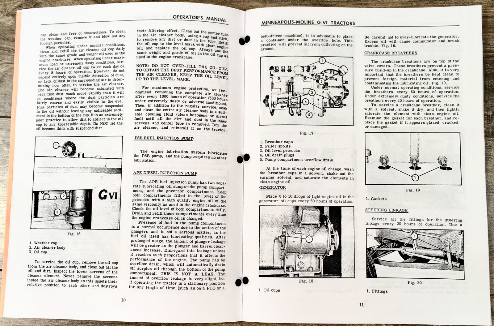 Minneapolis Moline G VI GVI Diesel Tractor Service Parts Operators Manual Set - Image 8