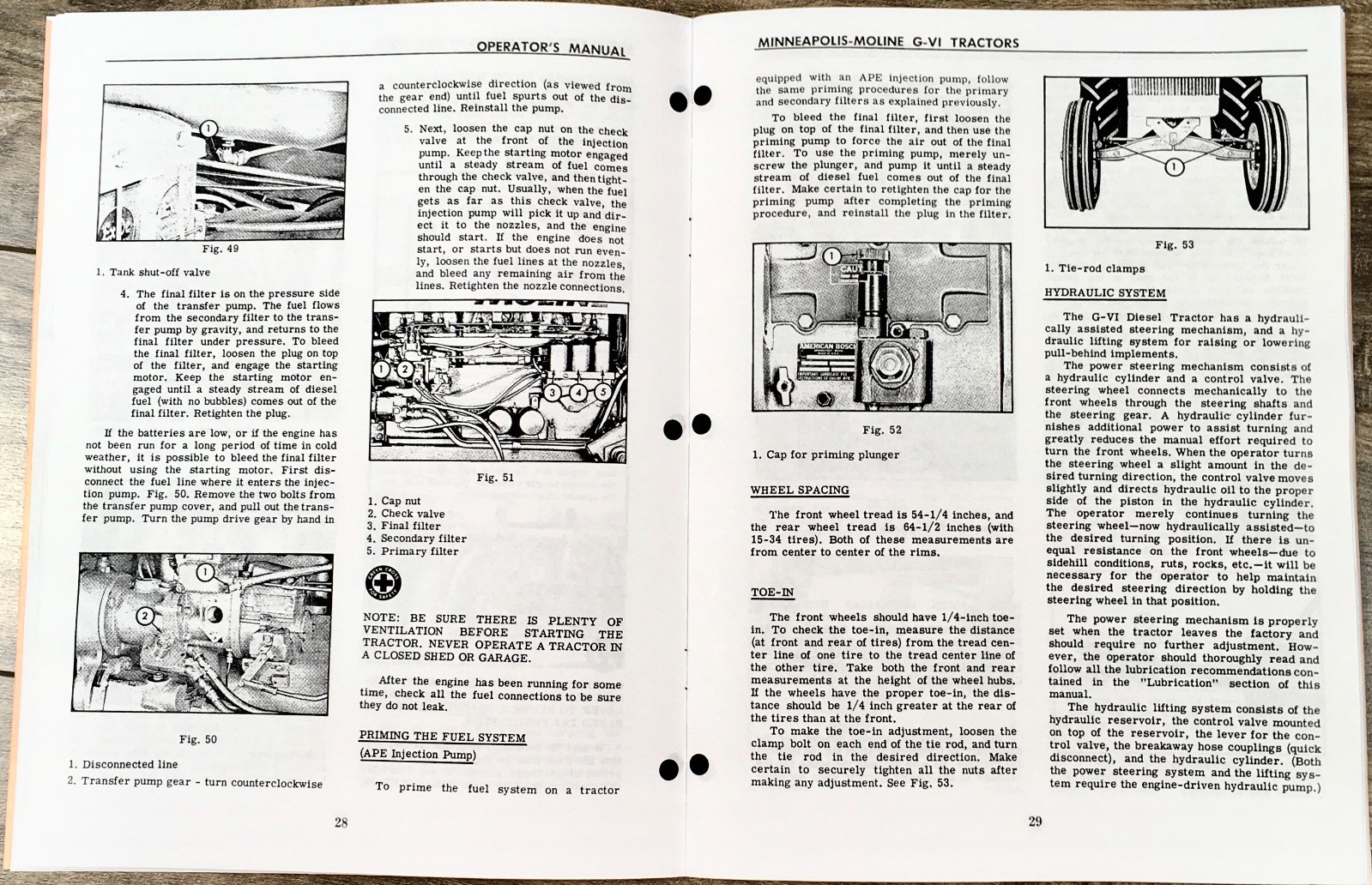Minneapolis Moline G VI GVI Diesel Tractor Service Parts Operators Manual Set - Image 10