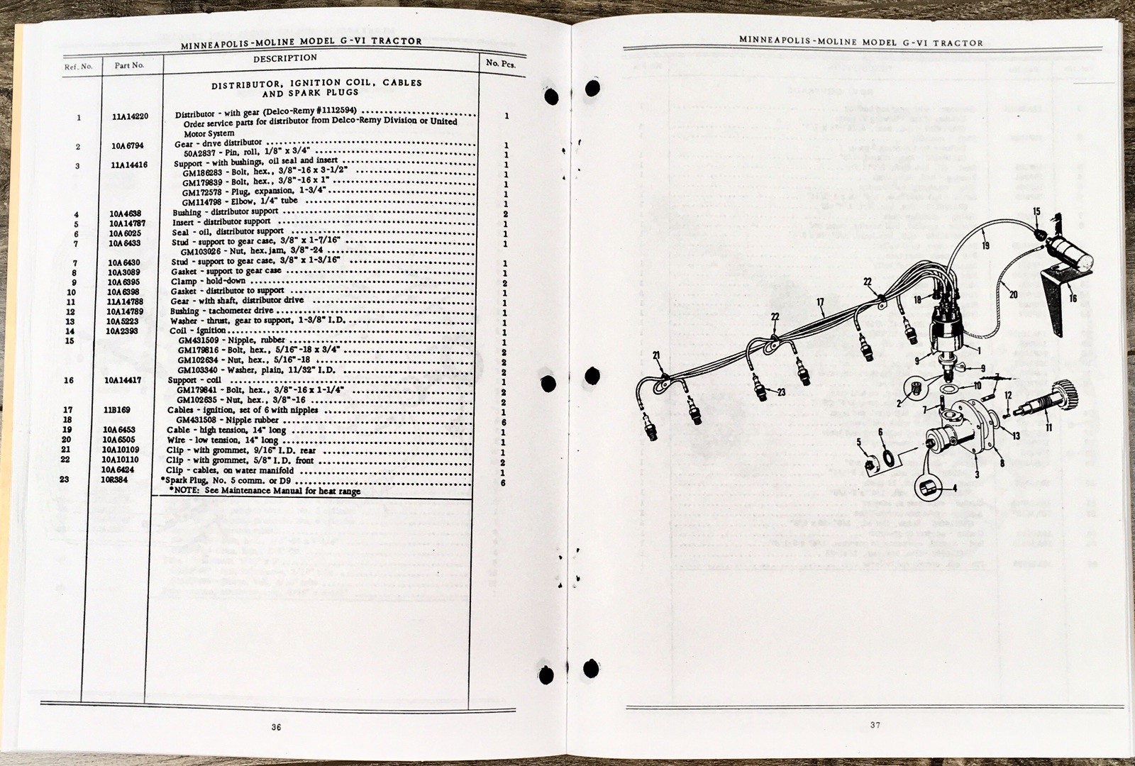 Minneapolis Moline G VI GVI Diesel Tractor Service Parts Operators Manual Set - Image 19