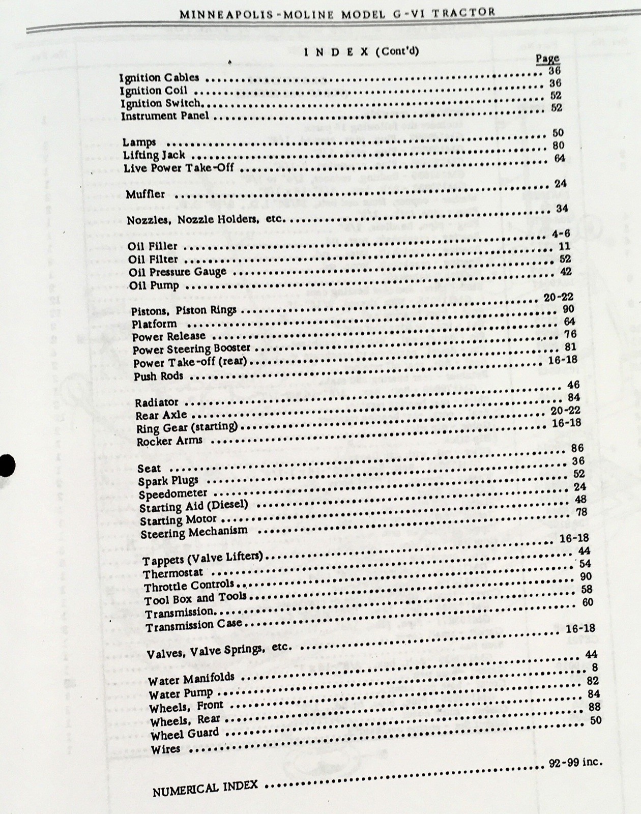Minneapolis Moline G VI GVI Diesel Tractor Parts Manual Catalog Assembly Book - Image 3