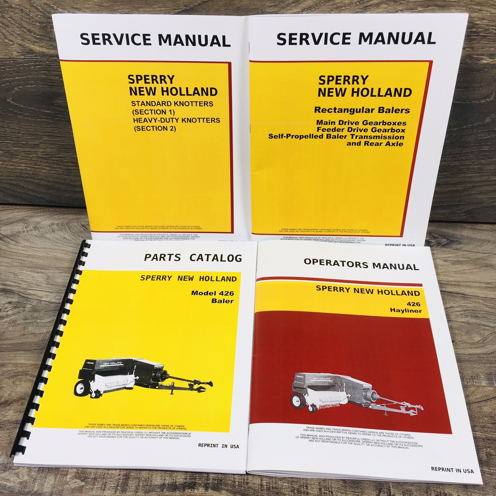 New Holland 426 Baler Service Manual Parts Catalog Operators Set Shop Twine Tie