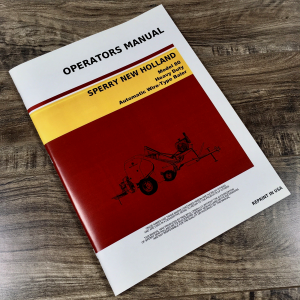 New Holland 80 Heavy Duty Automatic Wire Type Baler Operators Manual Owners Book