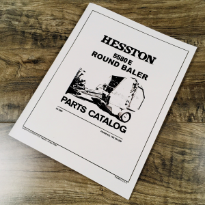 Hesston 5580E Round Baler Parts Manual Catalog Book Assembly Schematics Exploded