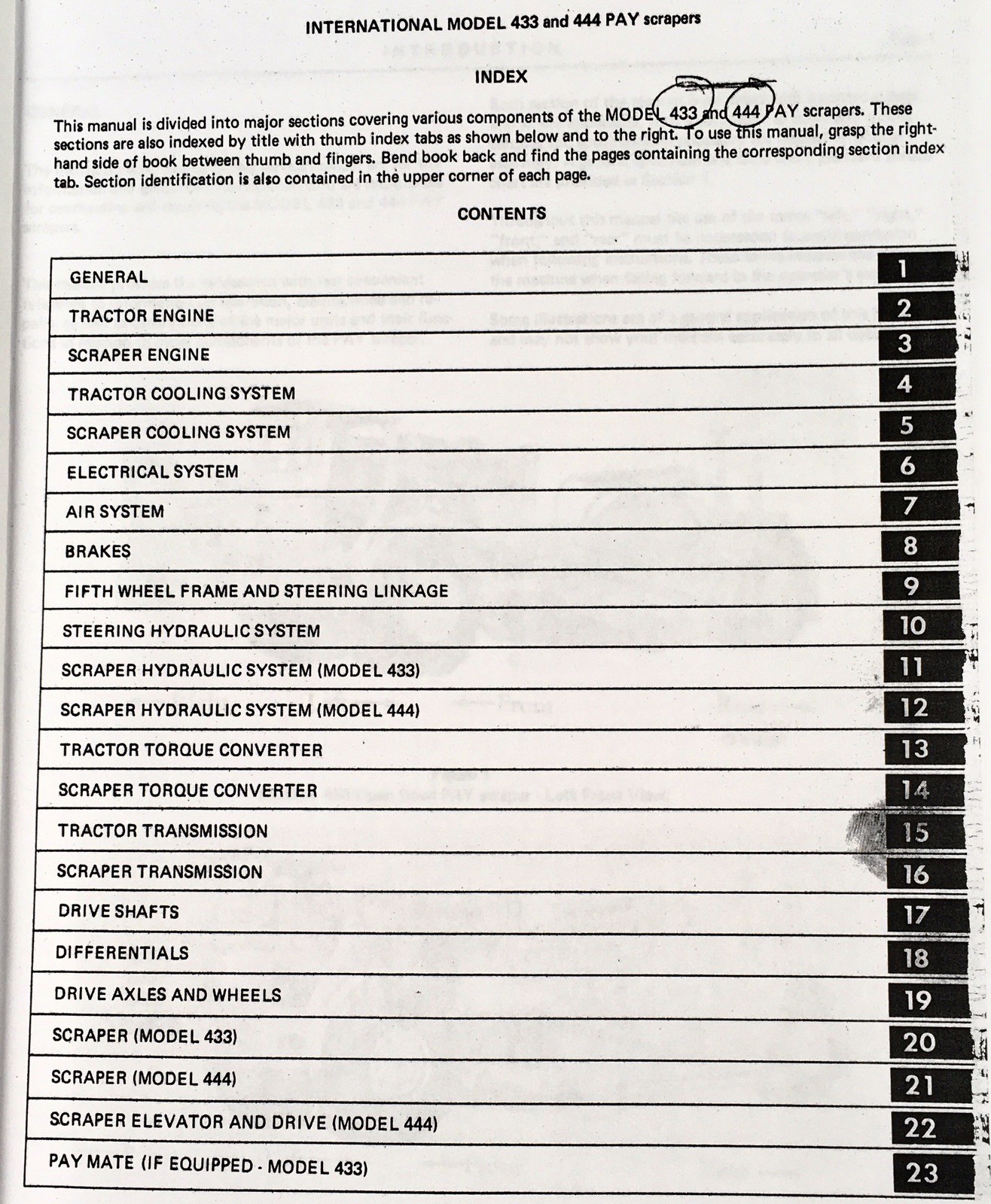 International 433 444 Pay Scraper Service Parts Manual Set Repair Catalog V800 - Image 16
