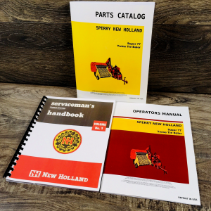 New Holland Super 77 Baler Service Manual Parts Catalog Operators Set Repair