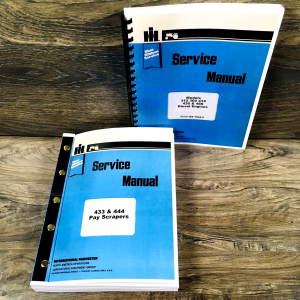 International 433 444 Pay Scraper Service Manual Set Repair Shop Workshop DT466