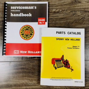 New Holland Super 77 Baler Service Manual Parts Catalog Set Repair Shop Book