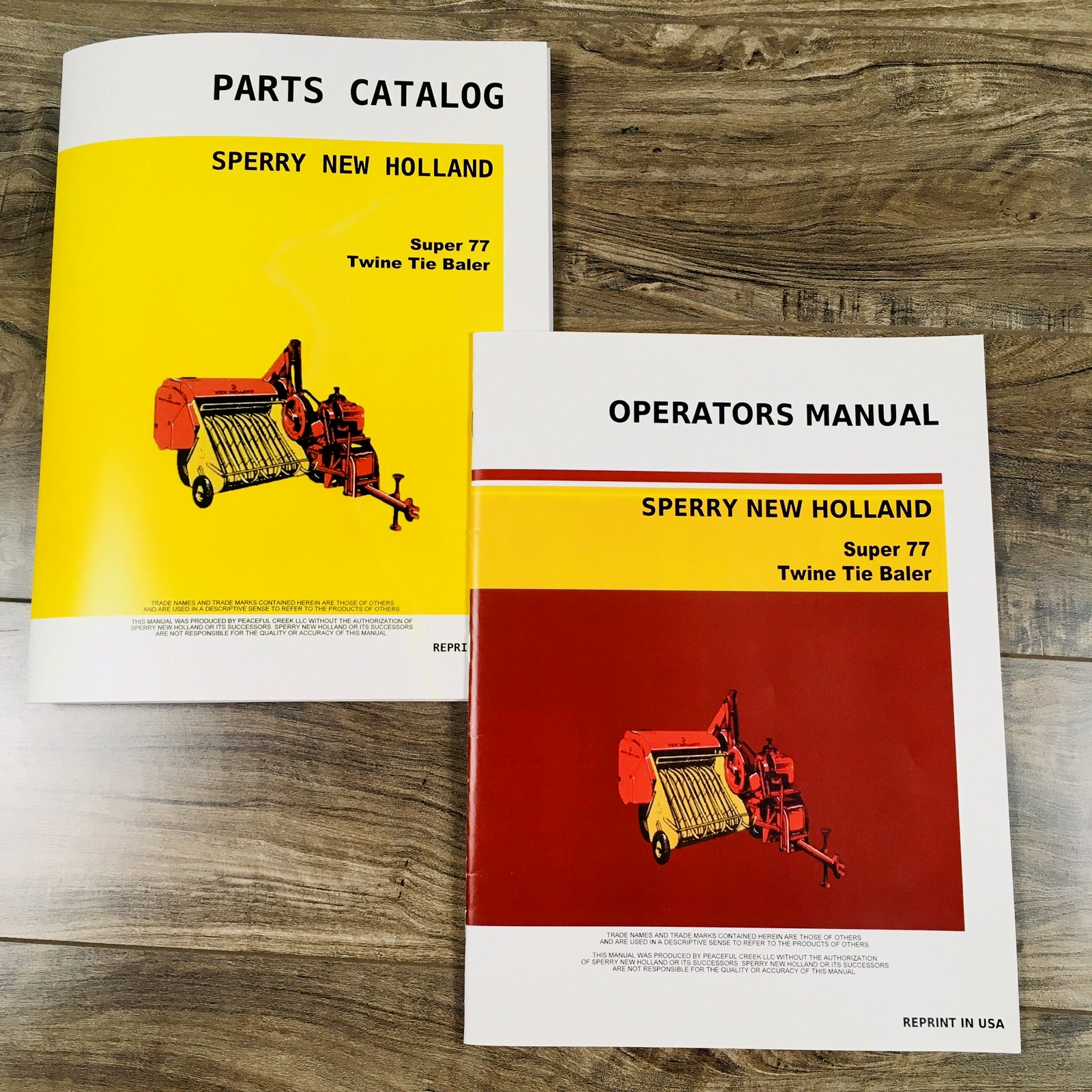 New Holland Super 77 Baler Parts Catalog Operators Manual Set Owners Book