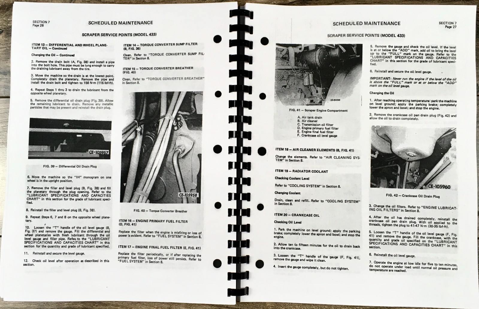 International 433 444 Pay Scraper Service Parts Operators Manual Set Repair V800 - Image 10