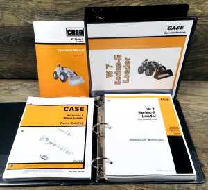 Case W7E Wheel Loader Service Manual Parts Catalog Operators Owners Repair Set