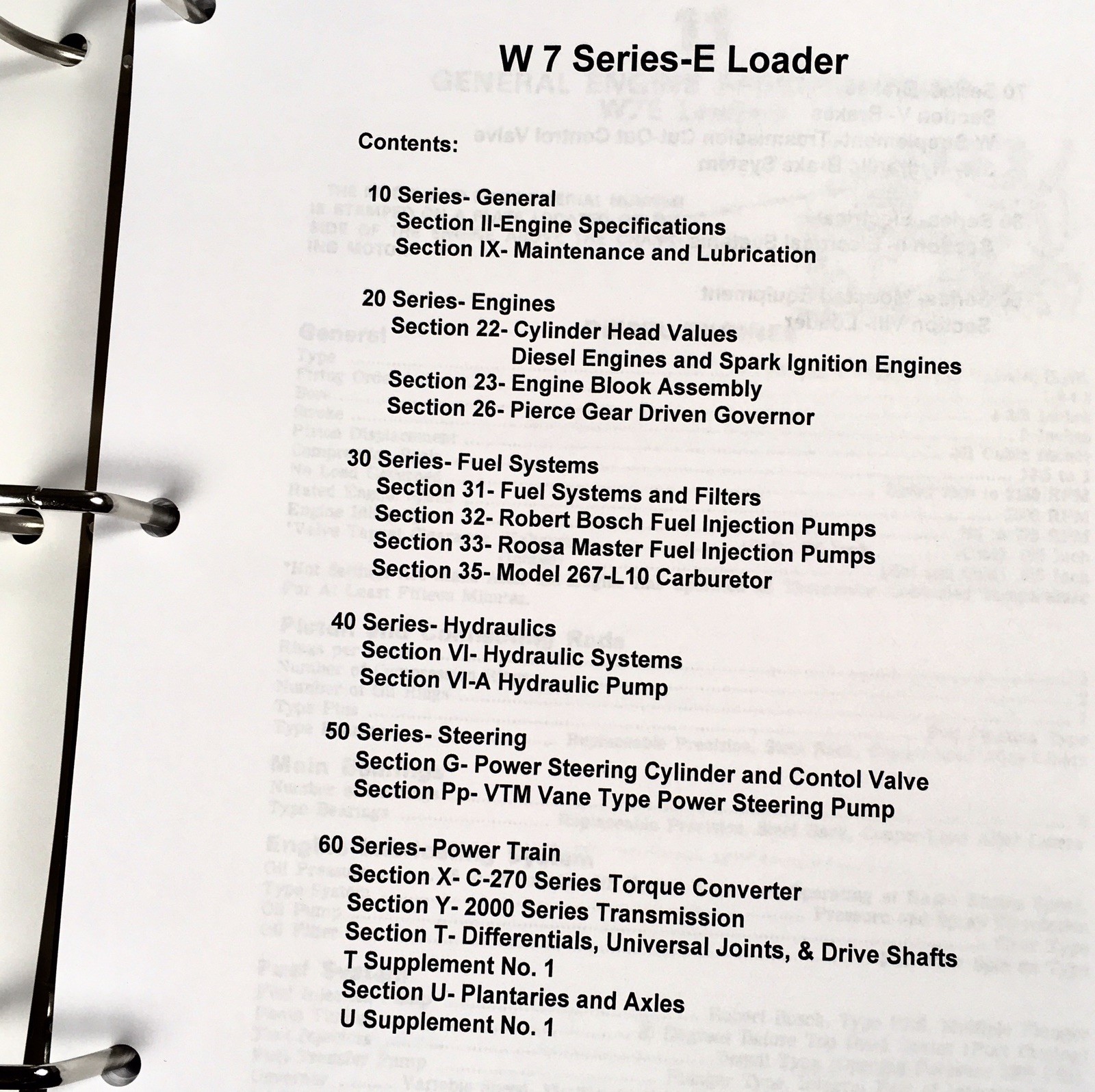 Case W7E Wheel Loader Service Manual Parts Catalog Repair Set Assembly Shop Book - Image 3